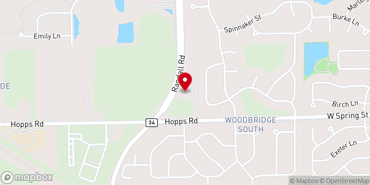 Map showing location of King of Glory Lutheran Church
