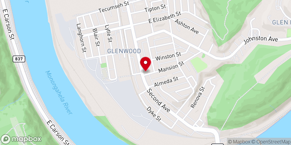 Map showing location of Holy Cross Lutheran Chapel