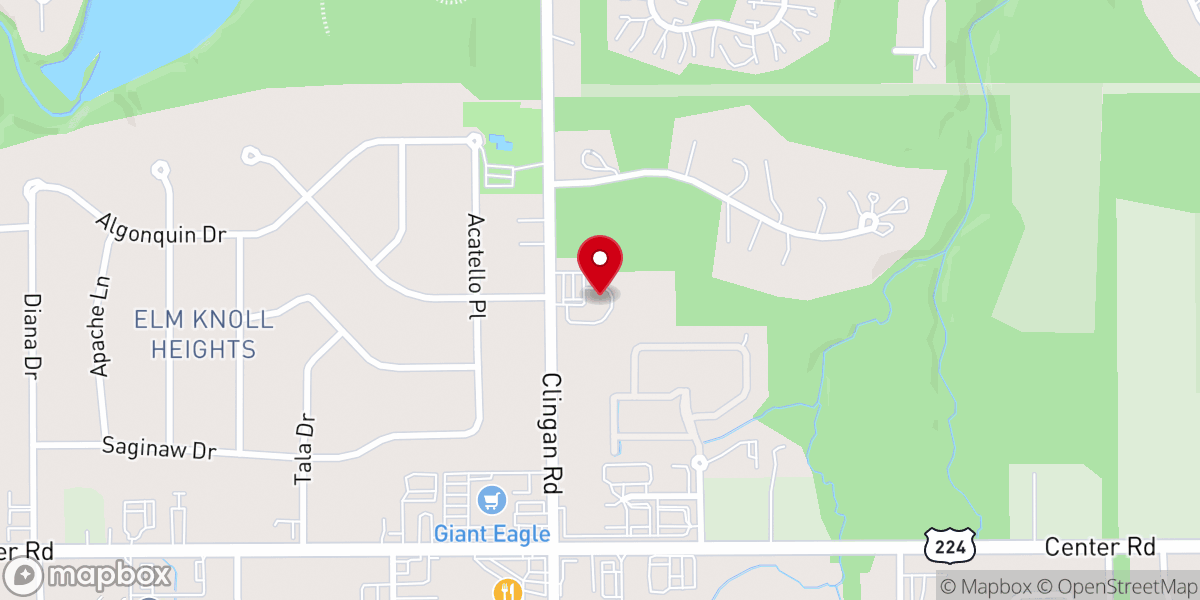 Map showing location of Gospel Baptist Church