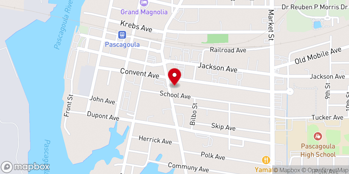 Map showing location of Christ Lutheran Church