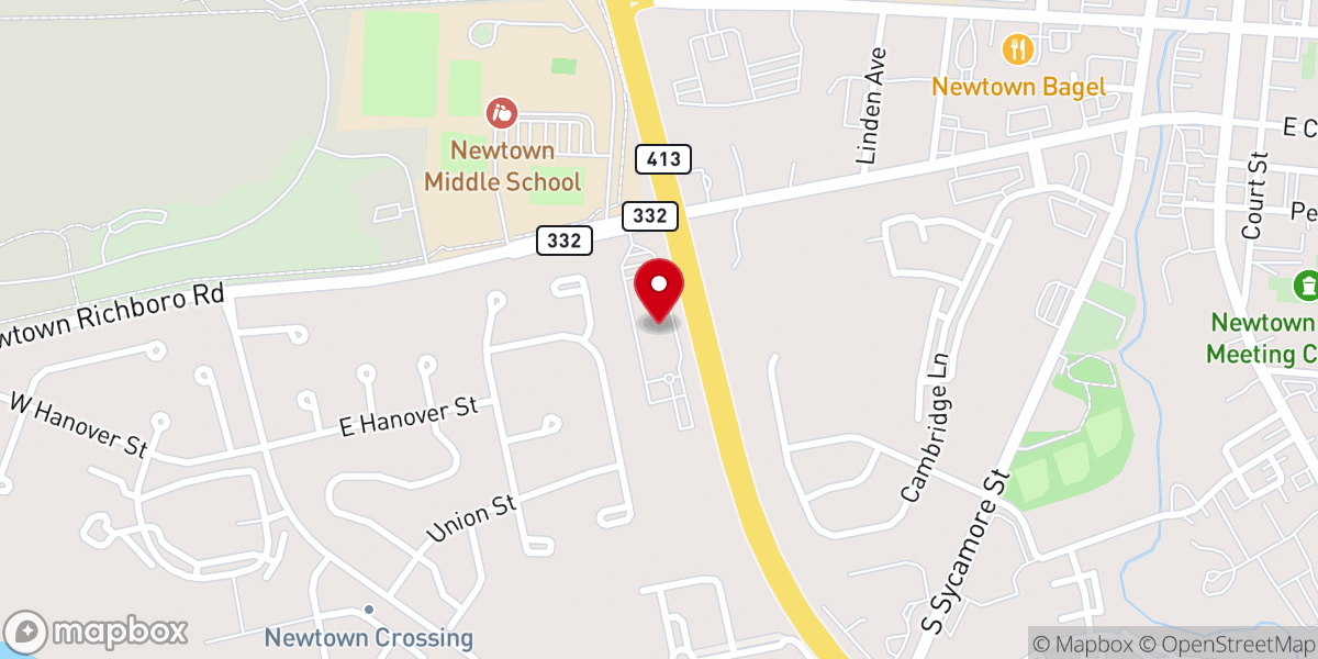 Map showing location of Shir Ami: Bucks County Jewish Congregation