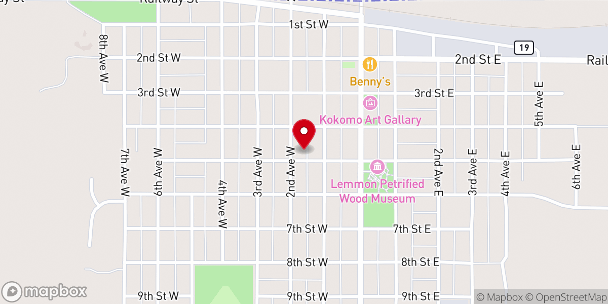 Map showing location of St. Mary's Catholic Church