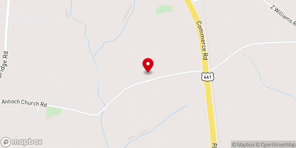 Map showing location of Georgia Bark & Mulch Co