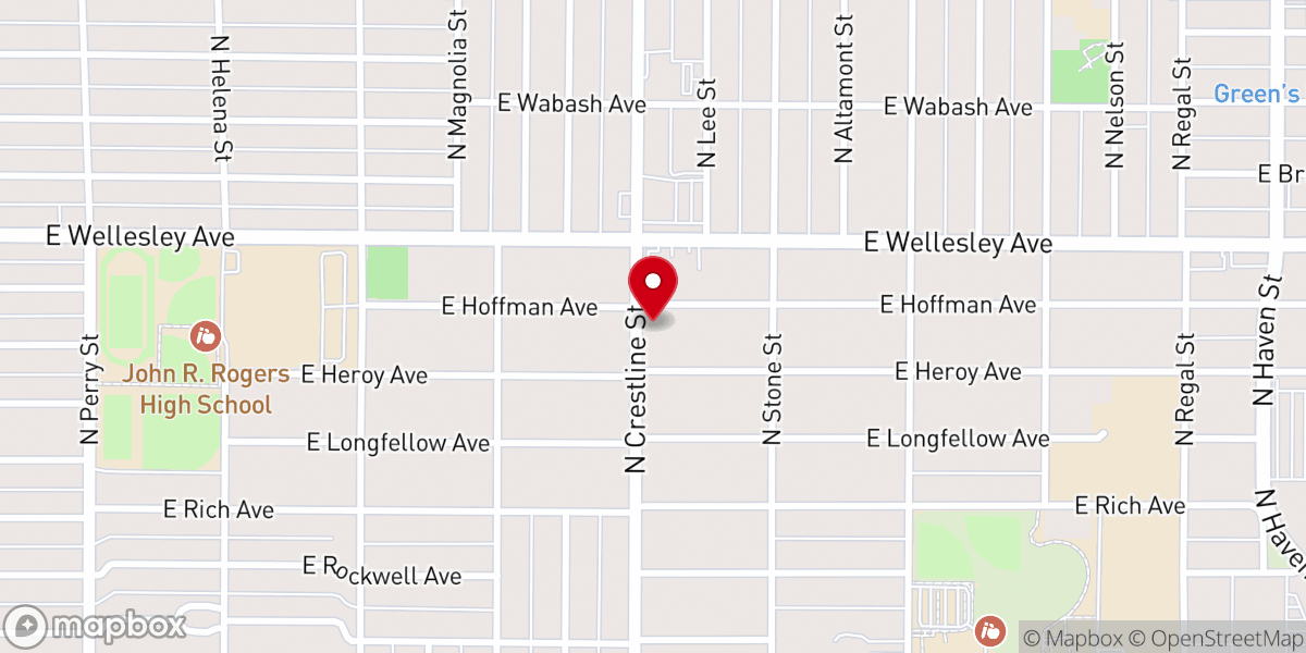 Map showing location of Crestline Church of the Nazarene