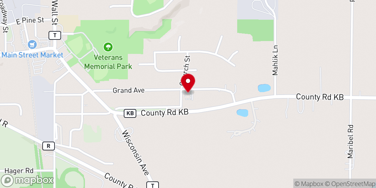 Map showing location of Christ Lutheran Church