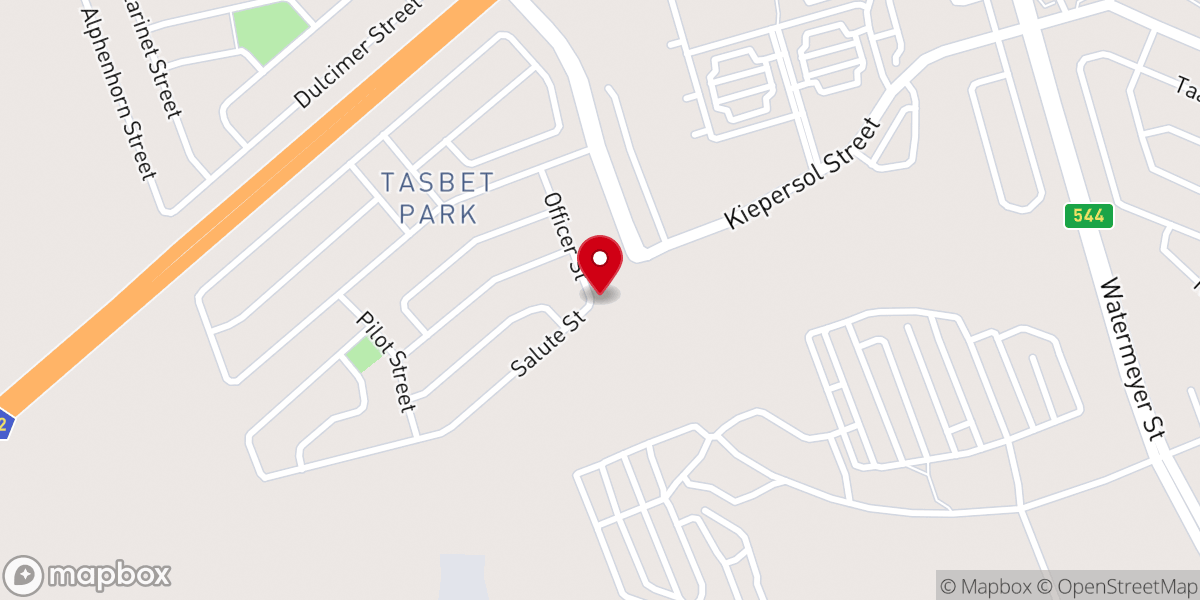 Map showing location of Born Again Christian Church