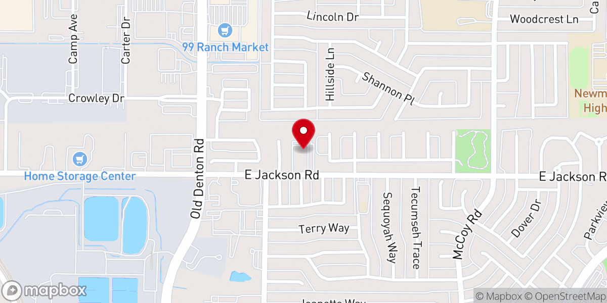 Map showing location of Central Park Baptist Church