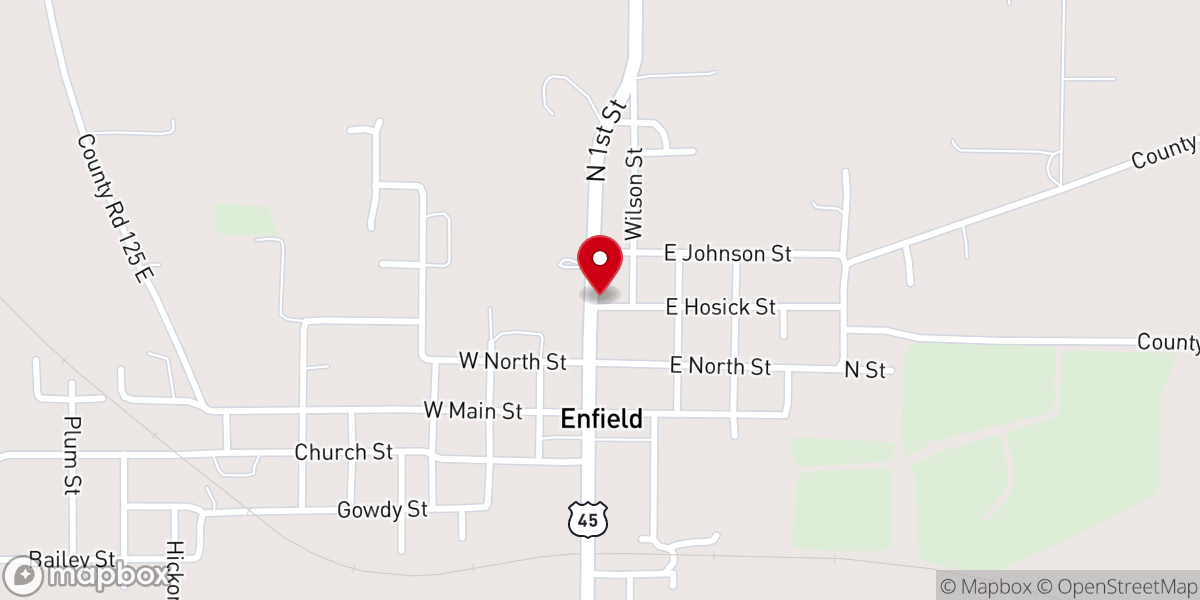 Map showing location of Christian Church