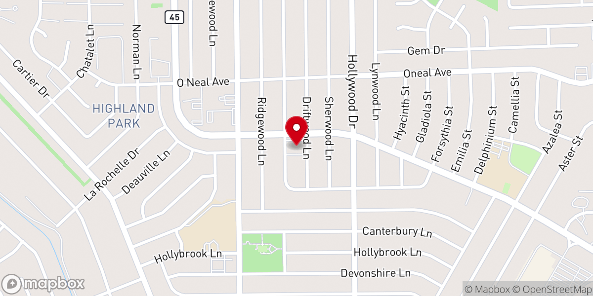 Map showing location of Lynn Gardens Baptist Church