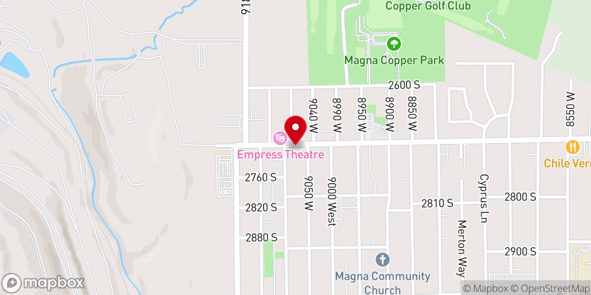 Map showing location of Copper Miner Saloon