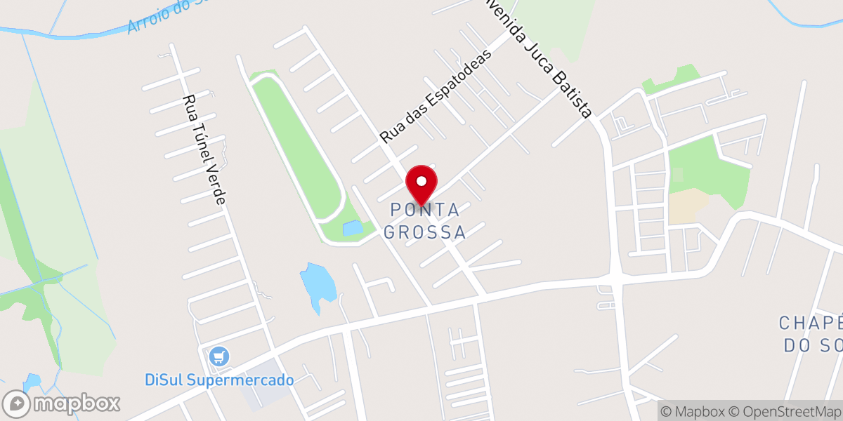 Map showing location of Igreja Batista Fundamental Ponta Grossa