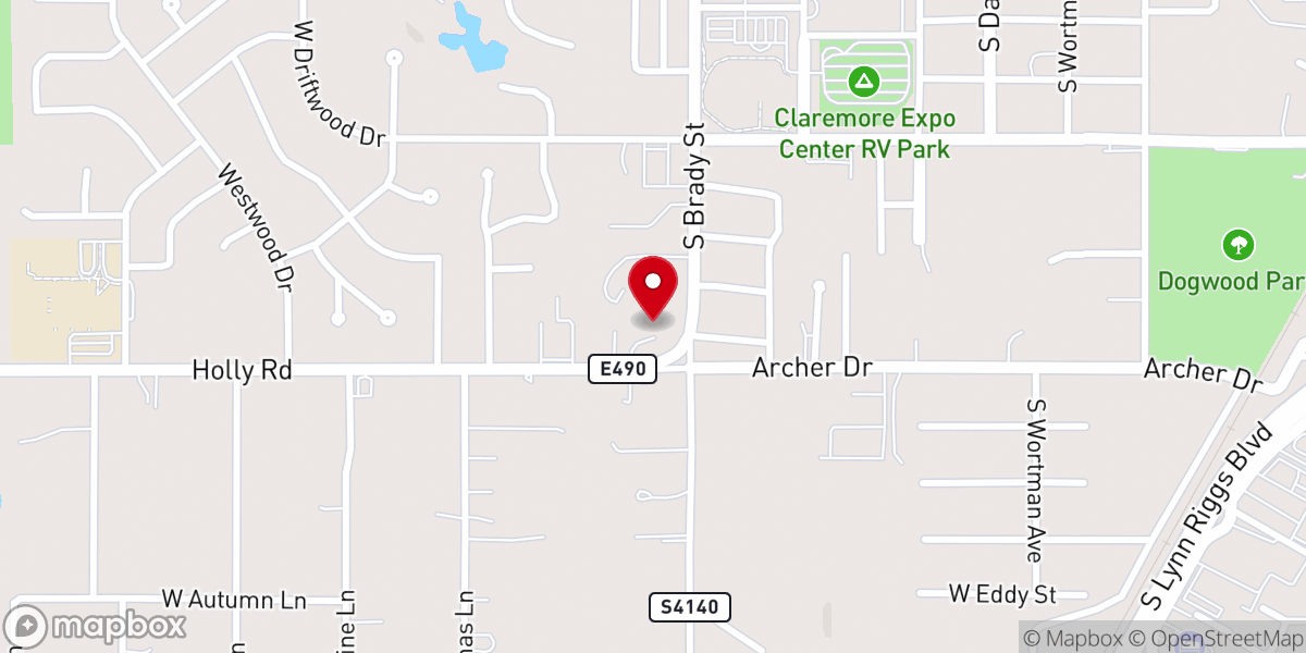 Map showing location of Free Will Baptist Church-Calvary
