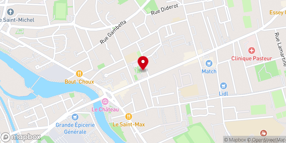 Map showing location of Église Saint-Livier de Saint-Max