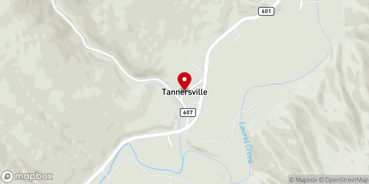Map showing location of Tannersville
