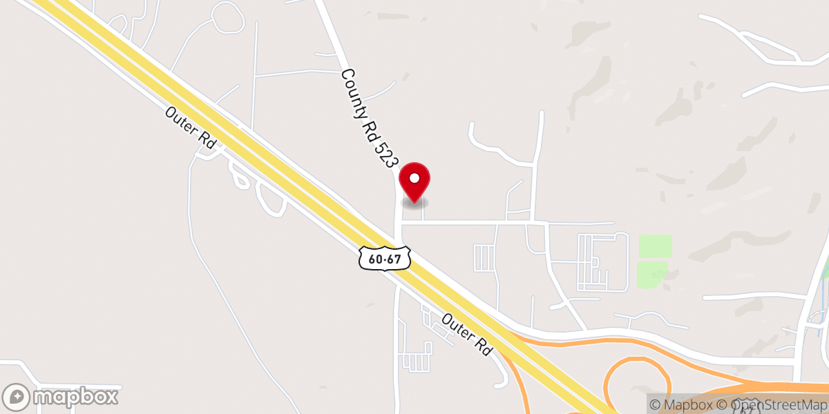 Map showing location of Oak Grove Church