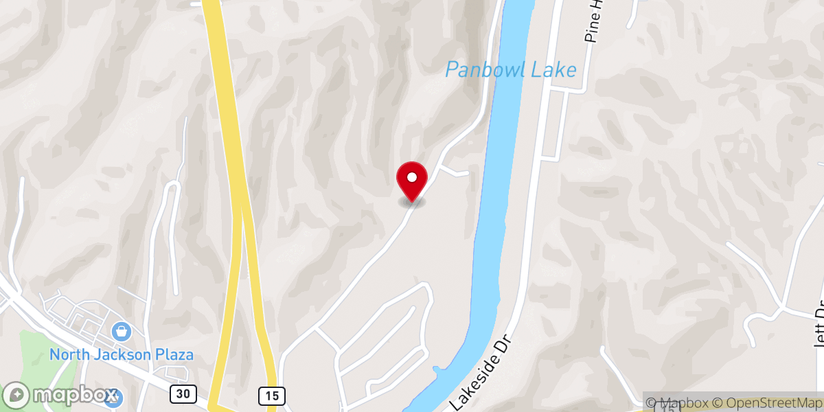 Map showing location of Full Gospel Church of God of Jackson