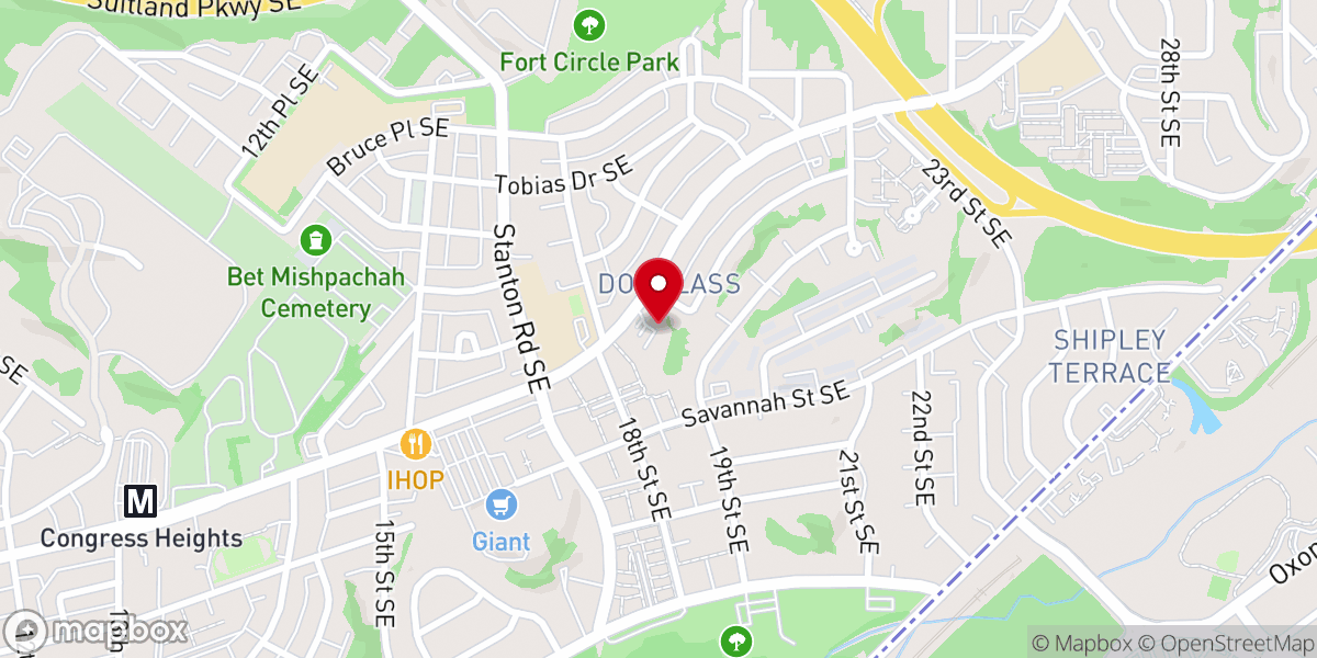 Map showing location of New Image Community Baptist Church