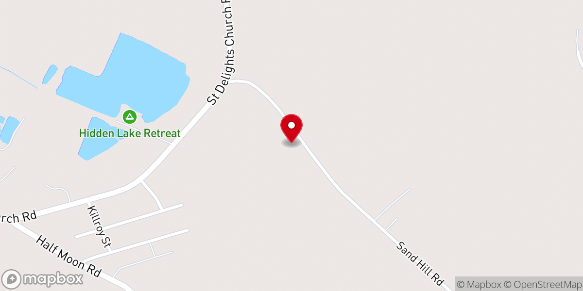 Map showing location of Faith Free Will Baptist Church