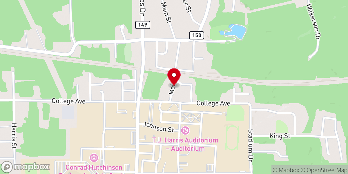 Map showing location of Lewis Temple CME Church
