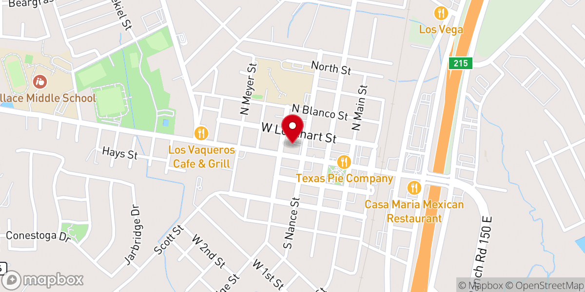 Map showing location of First Baptist Kyle