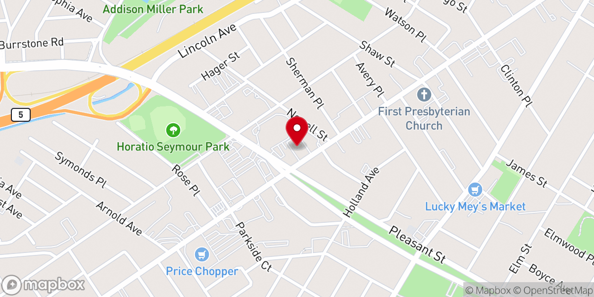 Map showing location of Our Saviour Lutheran Church