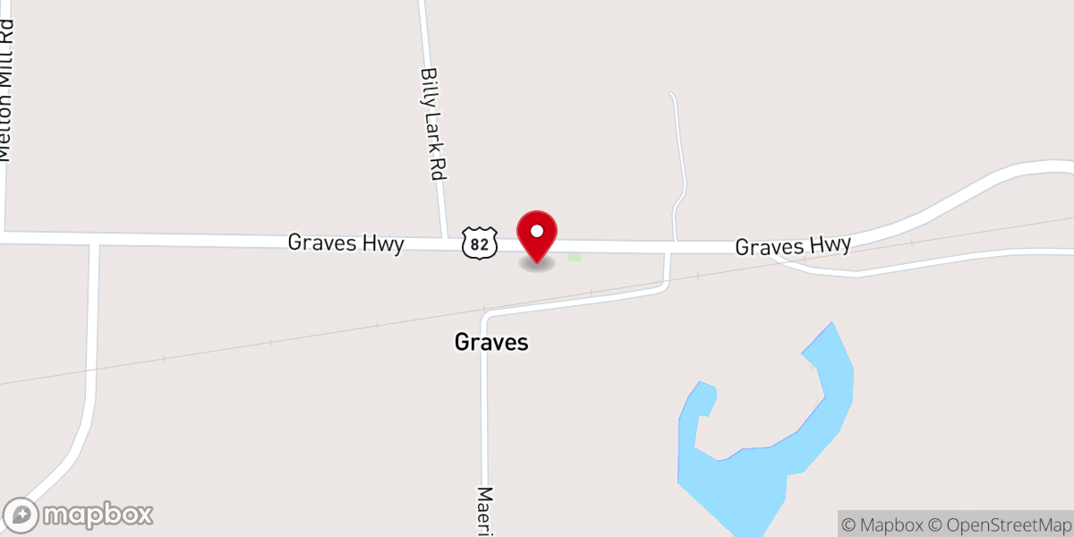 Map showing location of Graves United Methodist Church