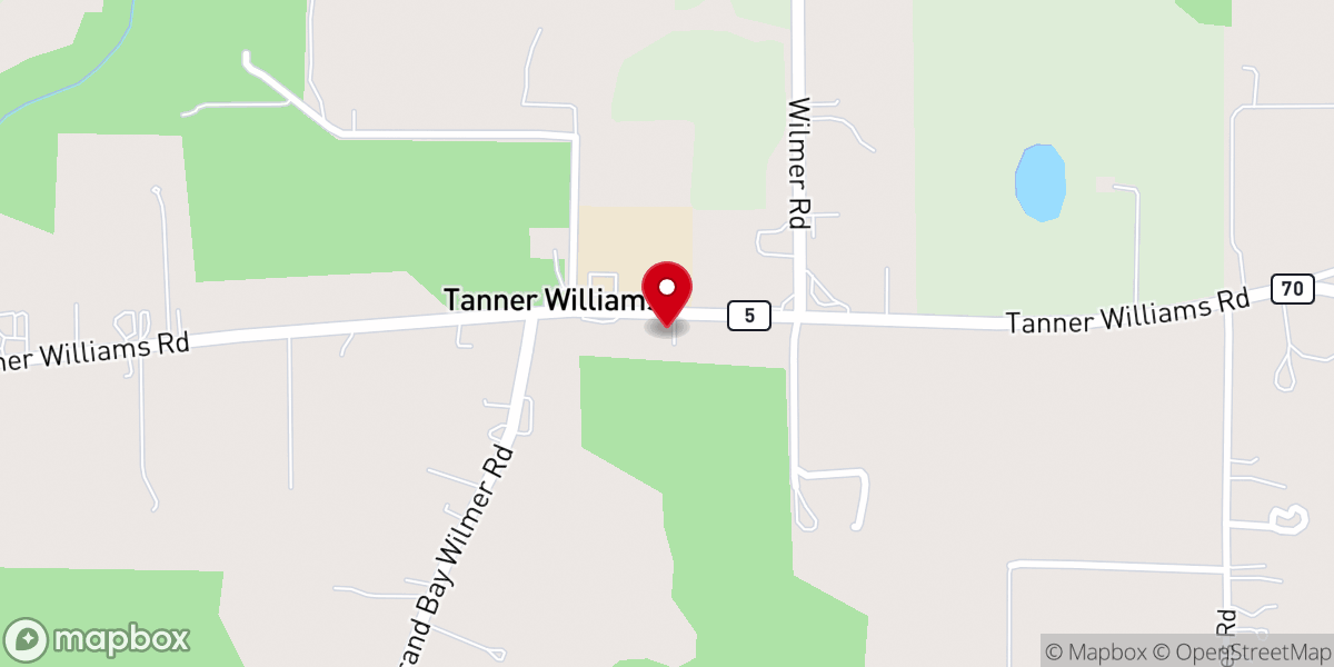 Map showing location of Trinity Church