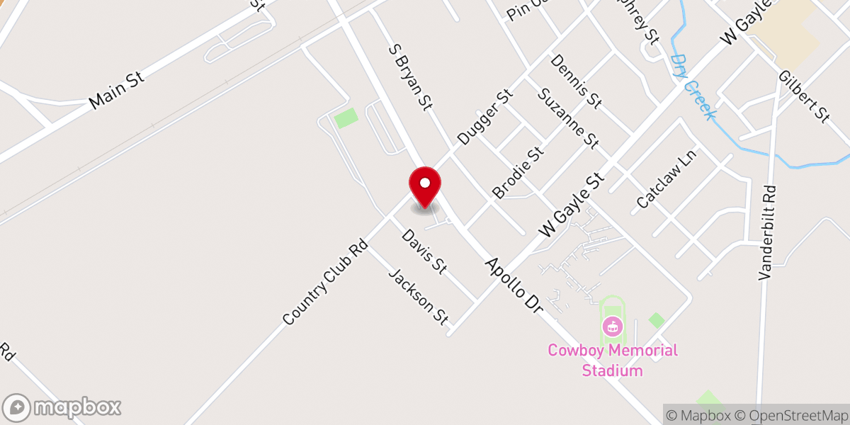 Map showing location of Edna Presbyterian Church
