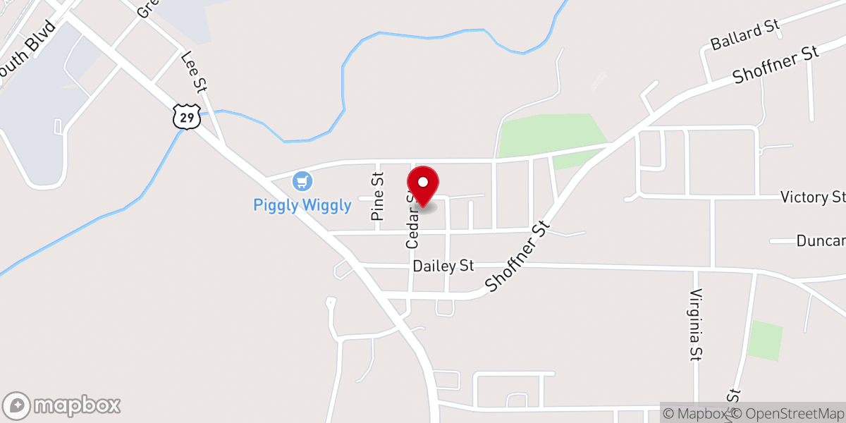 Map showing location of Brewton Revival Center