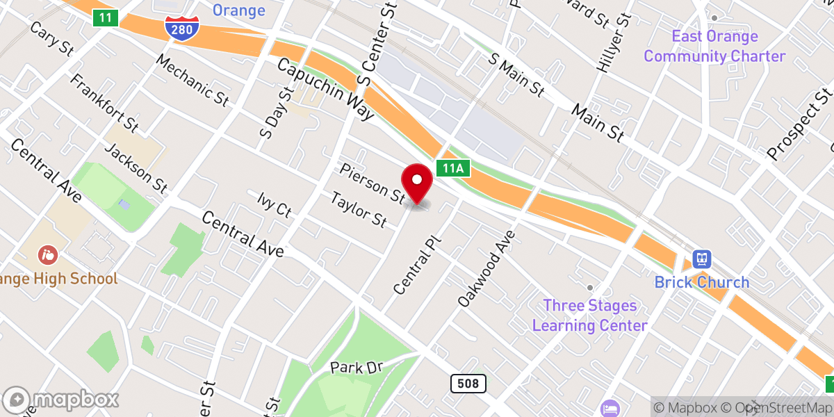 Map showing location of House of Prayer Church