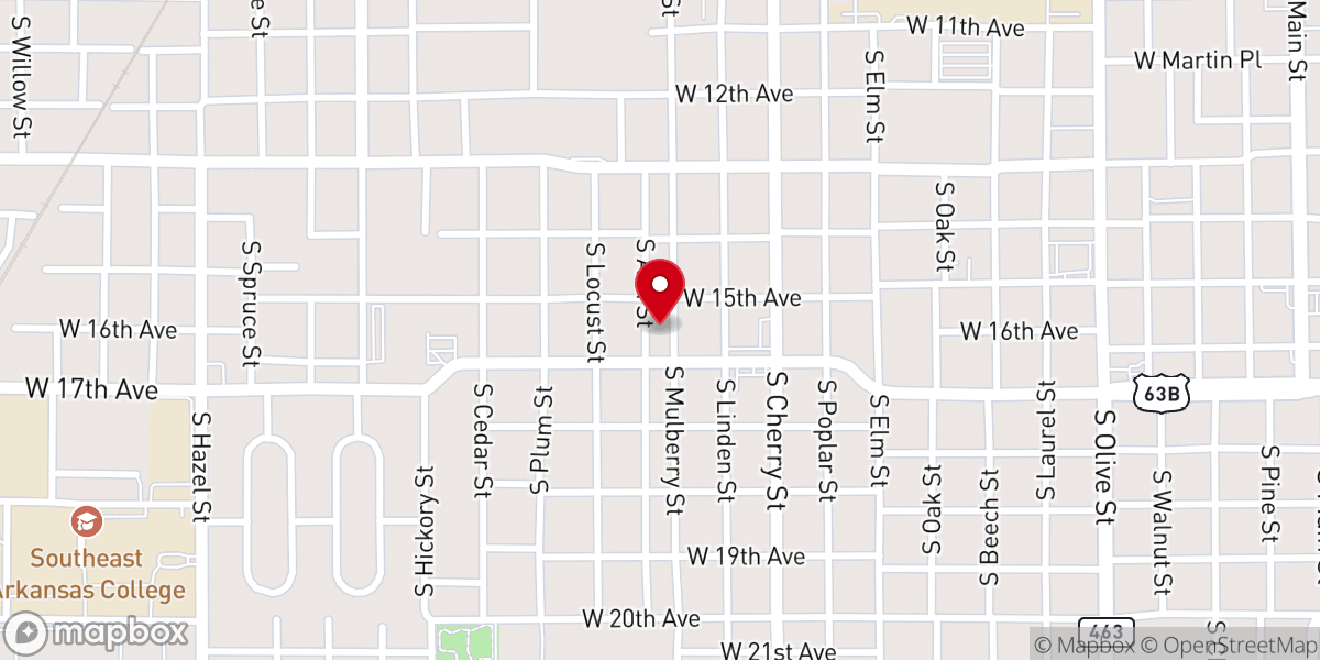 Map showing location of Old St James Baptist Church