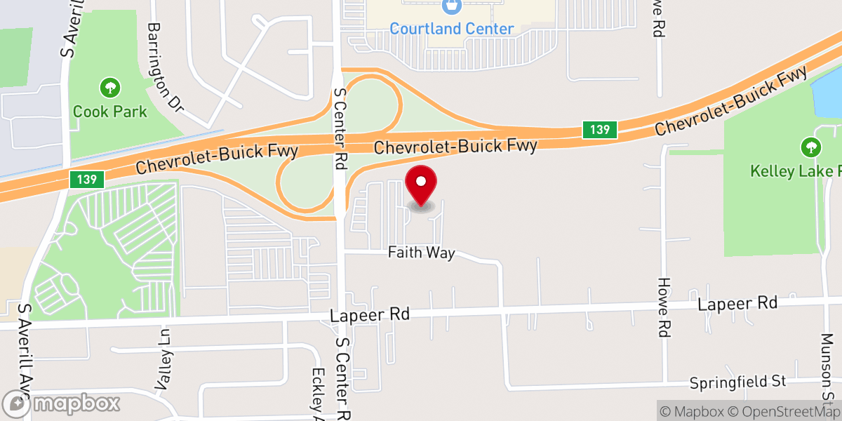 Map showing location of CenterPoint Christian Academy