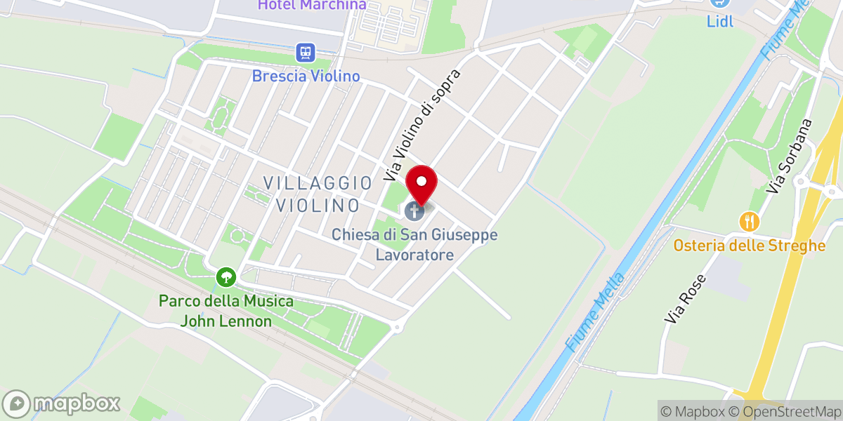 Map showing location of Parrocchia di San Giuseppe Lavoratore