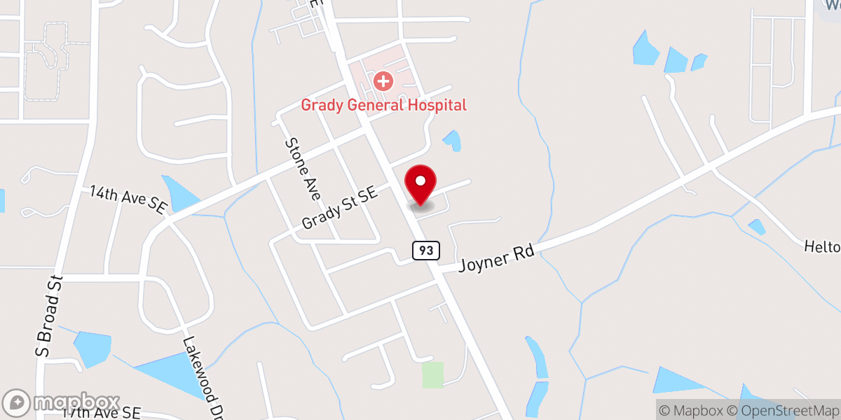 Map showing location of Gordon Heights Baptist Church
