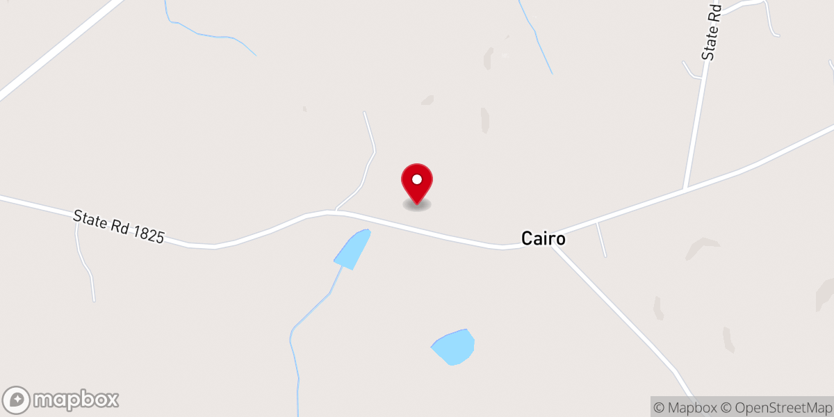 Map showing location of Shiloh United Methodist Church