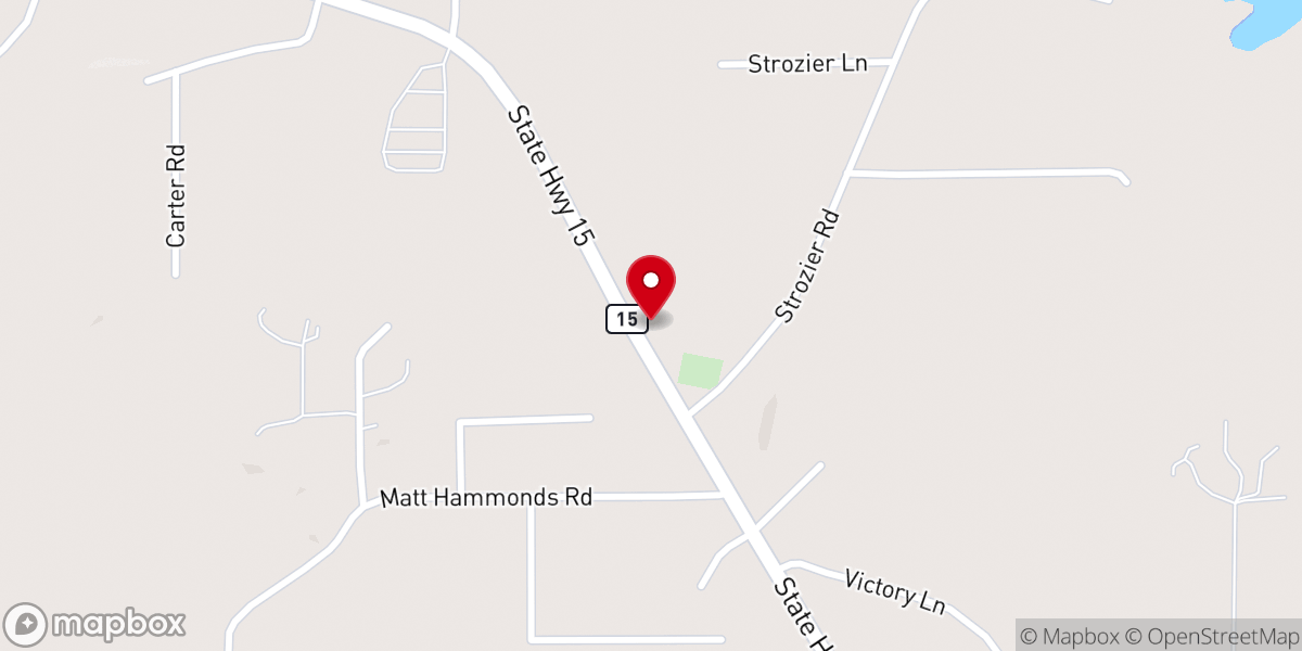Map showing location of Amazing Grace Worship Center
