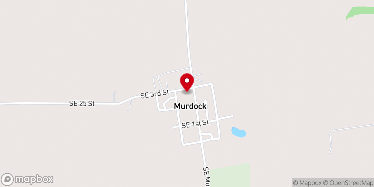 Map showing location of Murdock United Methodist Church