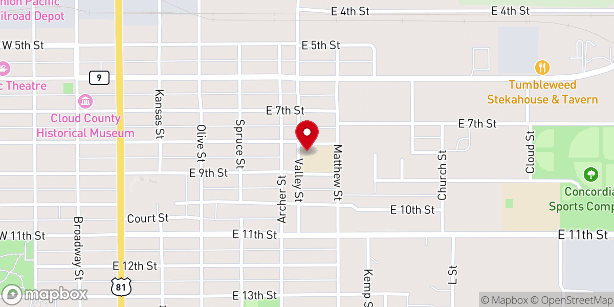 Map showing location of CrossPoint Concordia
