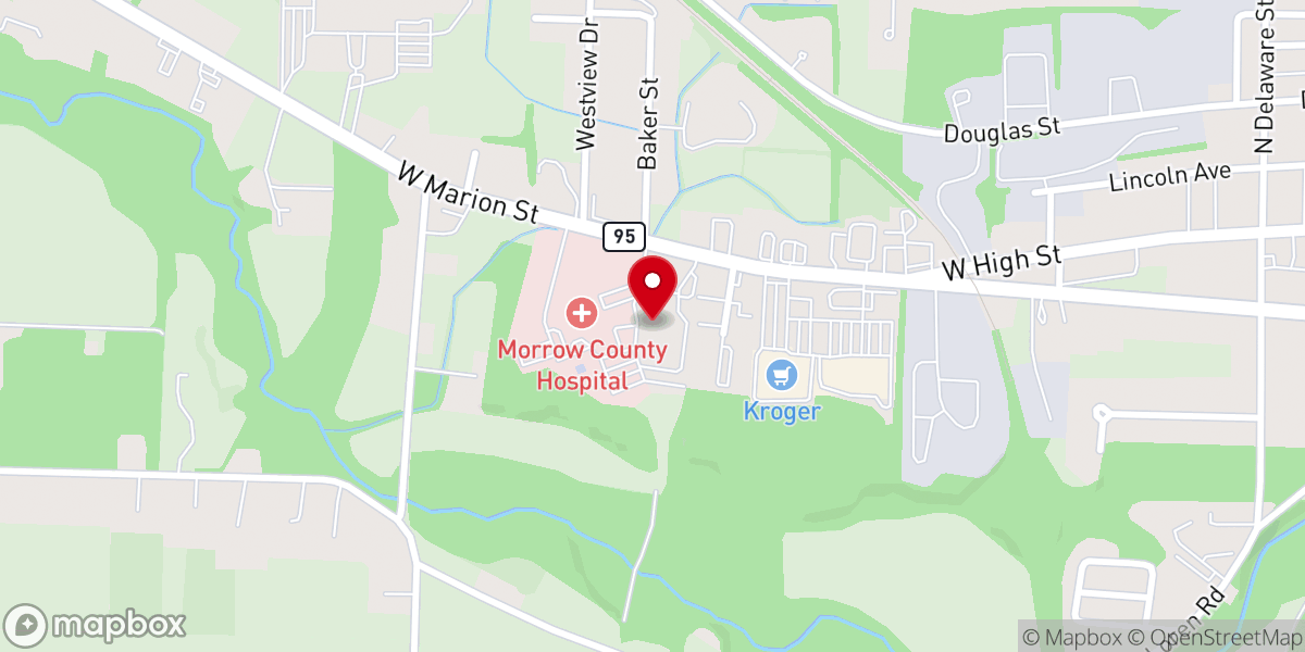 Map showing location of Morrow County - Food Pantry