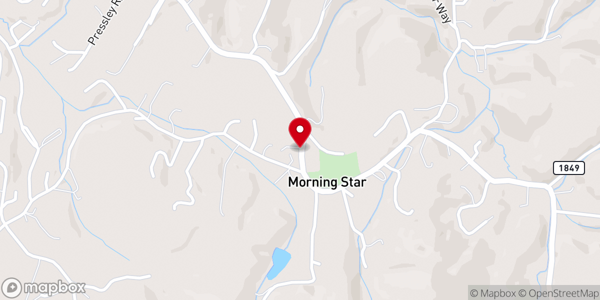 Map showing location of Morning Star Church Community Bldg