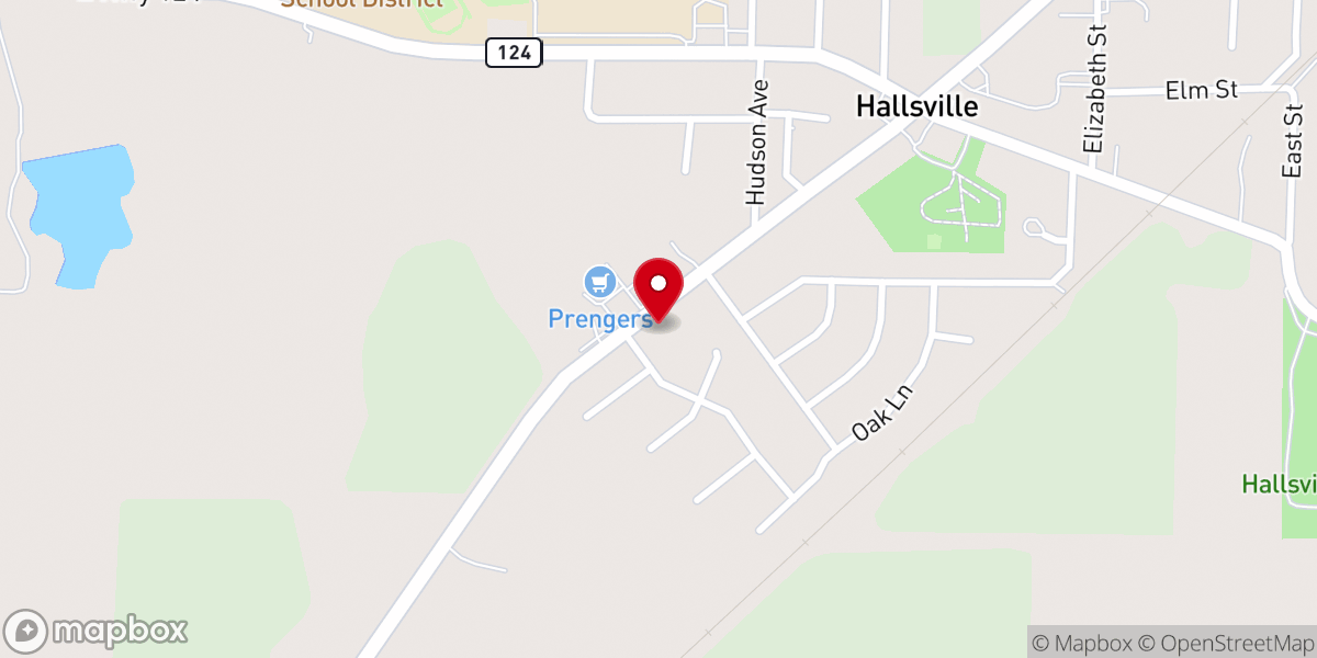 Map showing location of Church of God Holiness