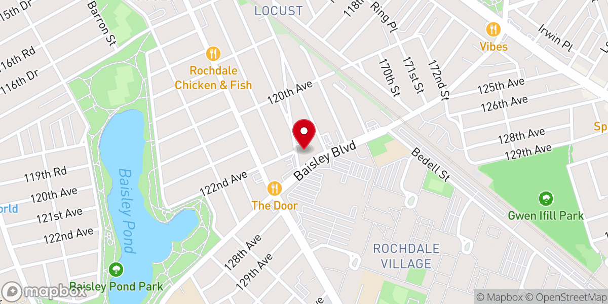 Map showing location of New Jerusalem Baptist Church - Food Distribution Center
