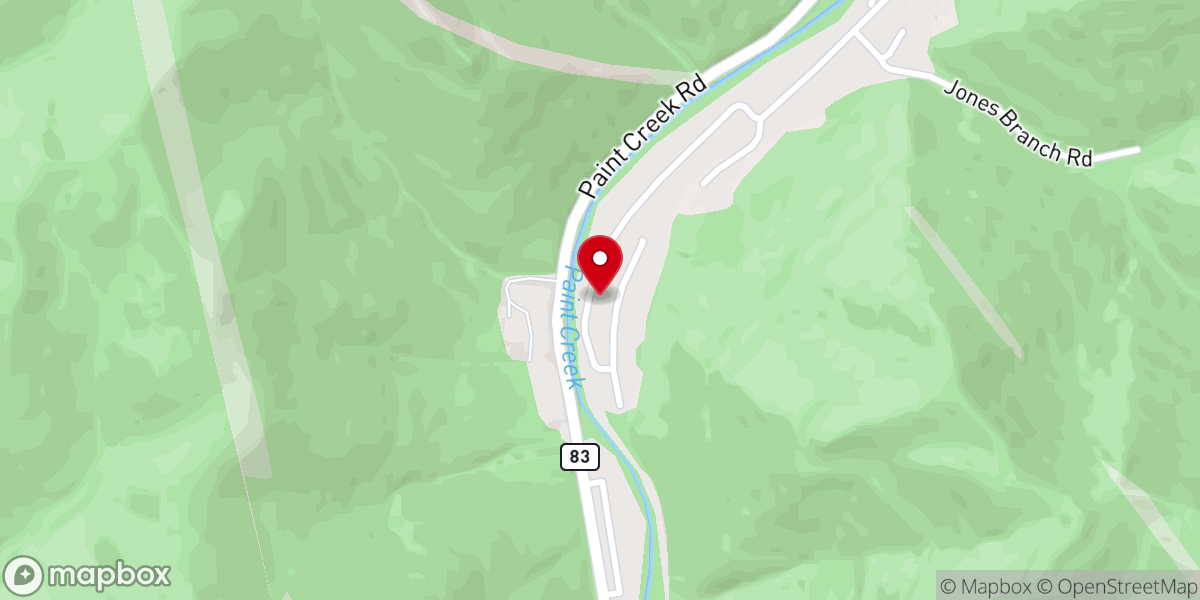 Map showing location of Gallagher Baptist Church