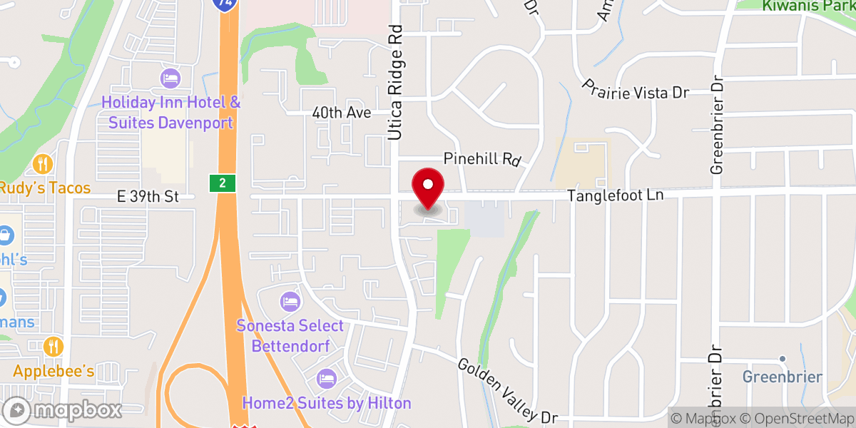 Map showing location of Redeemer Lutheran Church