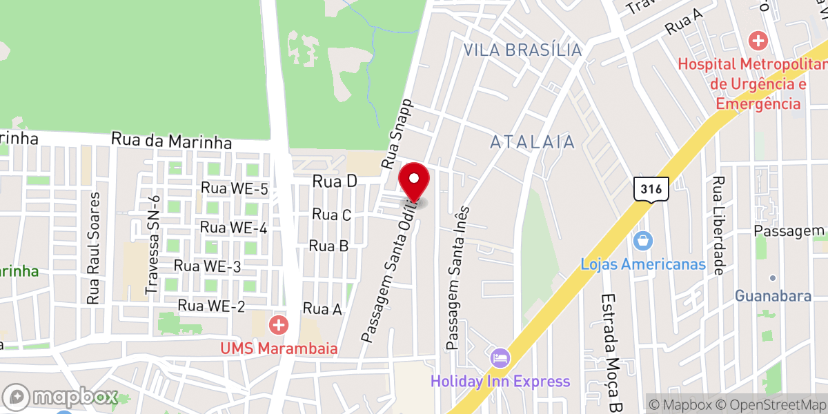 Map showing location of IGREJA BATISTA ATALAIA