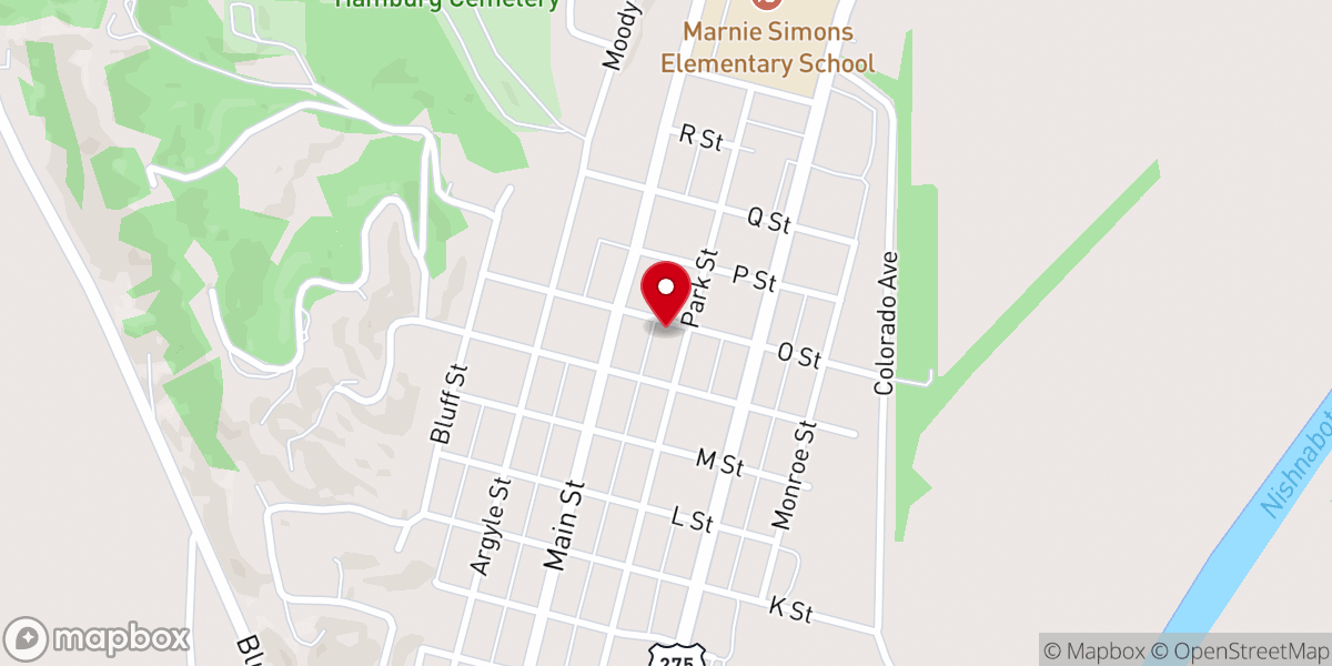Map showing location of Free Methodist Church
