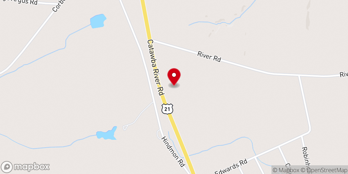 Map showing location of Fort Lawn Church of God