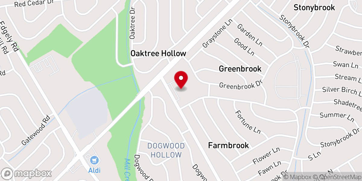 Map showing location of Hope Lutheran Church and Christian School