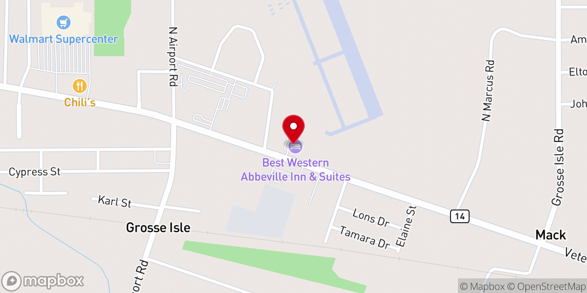 Map showing location of Best Western Abbeville Inn & Suites