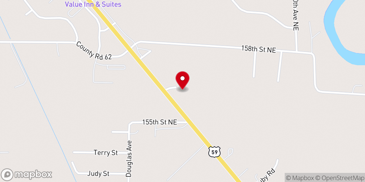 Map showing location of Pennington County Humane Society